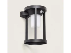Ledkia Aplique de Pared Exterior Solar LED 2W Aluminio con Sensor de Movimiento Eneko Negro Discount