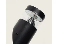 Ledkia Iluminación Exterior-Aplique de Pared Exterior LED 5W de Acero Inoxidable Inti Black 3000K Blanco Cálido Negro