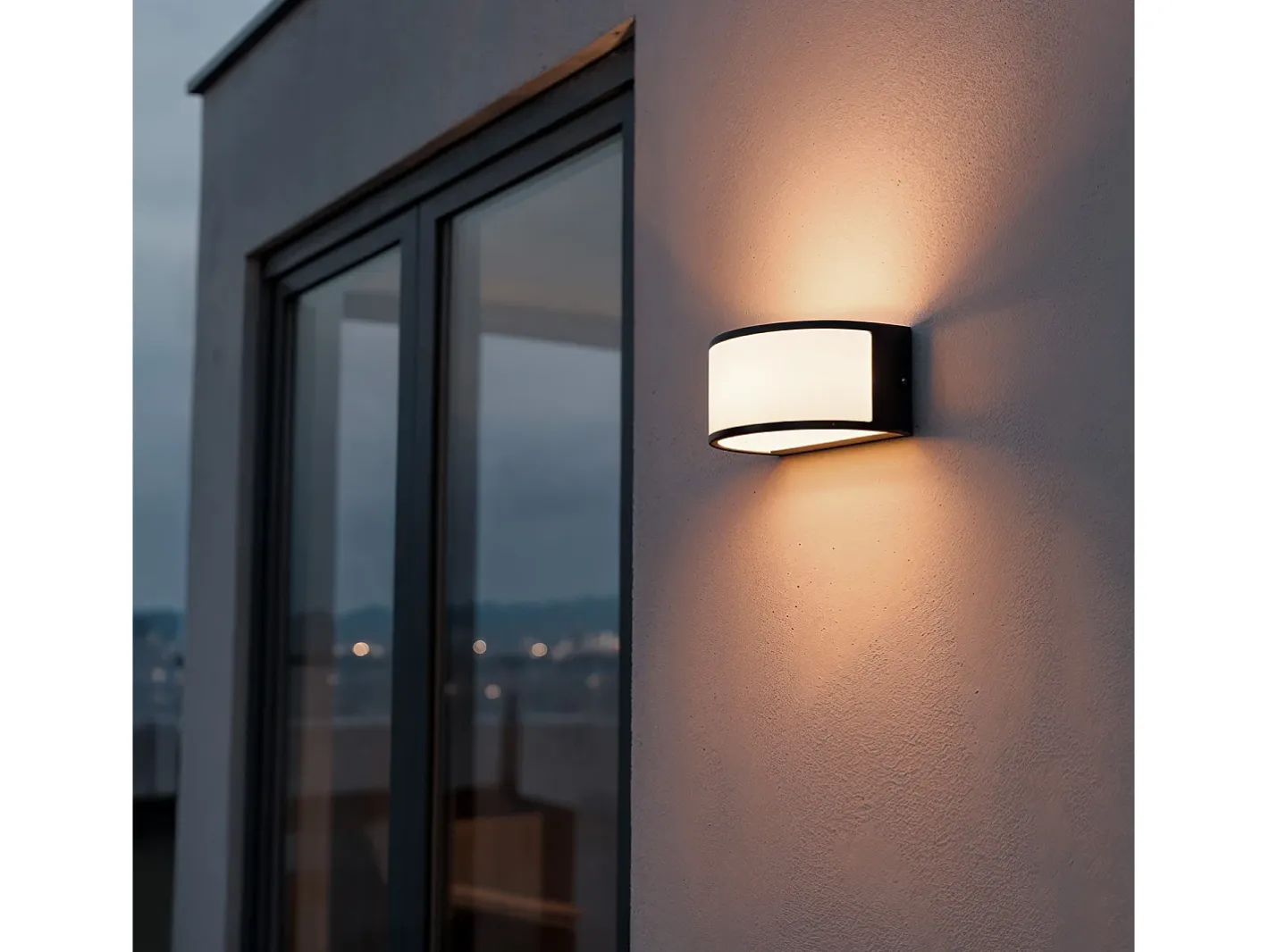 Ledkia Aplique de Pared Exterior Aluminio Lenir Negro New