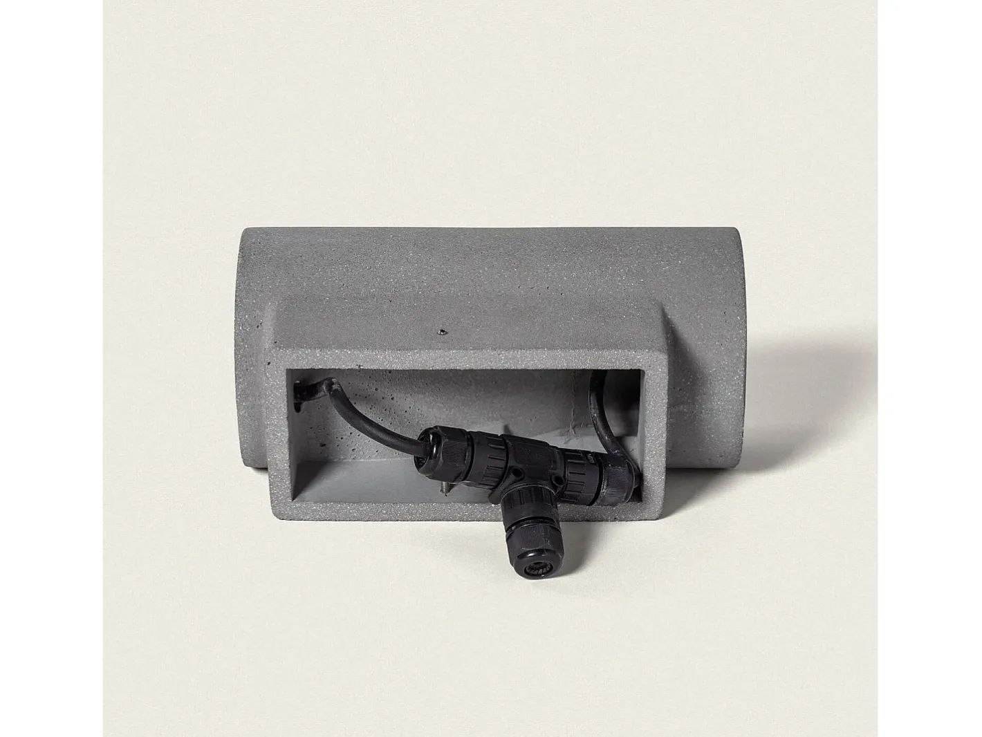 Ledkia Iluminación Exterior-Aplique de Pared Exterior LED Regulable 12W Cemento Brinvo Piedra Gris