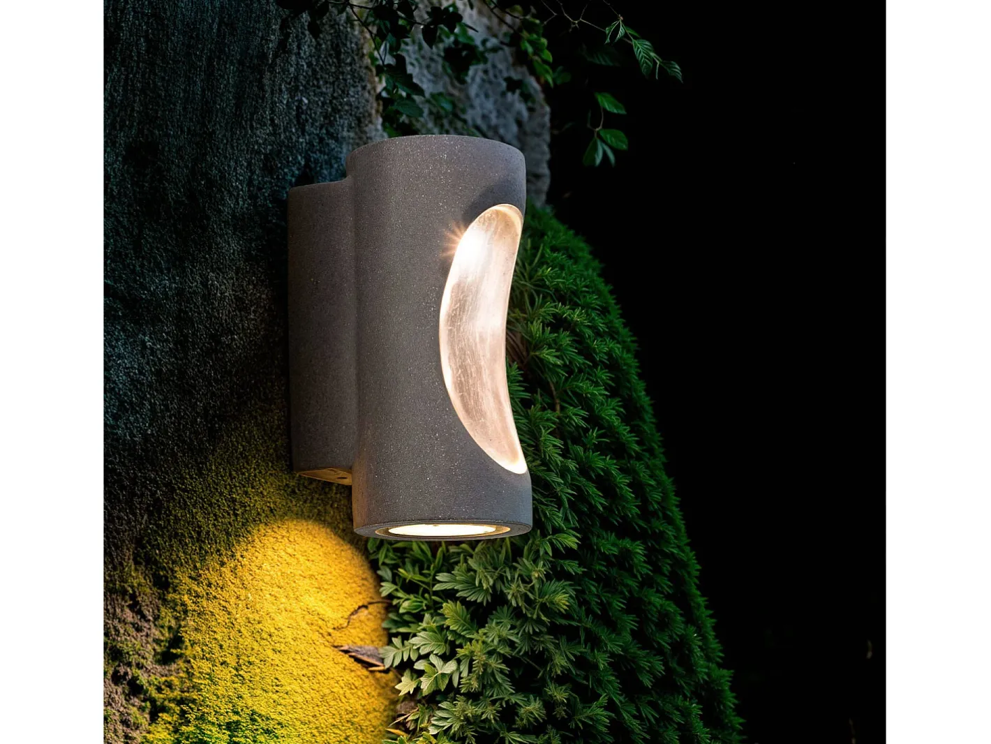 Ledkia Iluminación Exterior-Aplique de Pared Exterior LED Regulable 12W Cemento Brinvo Piedra Gris