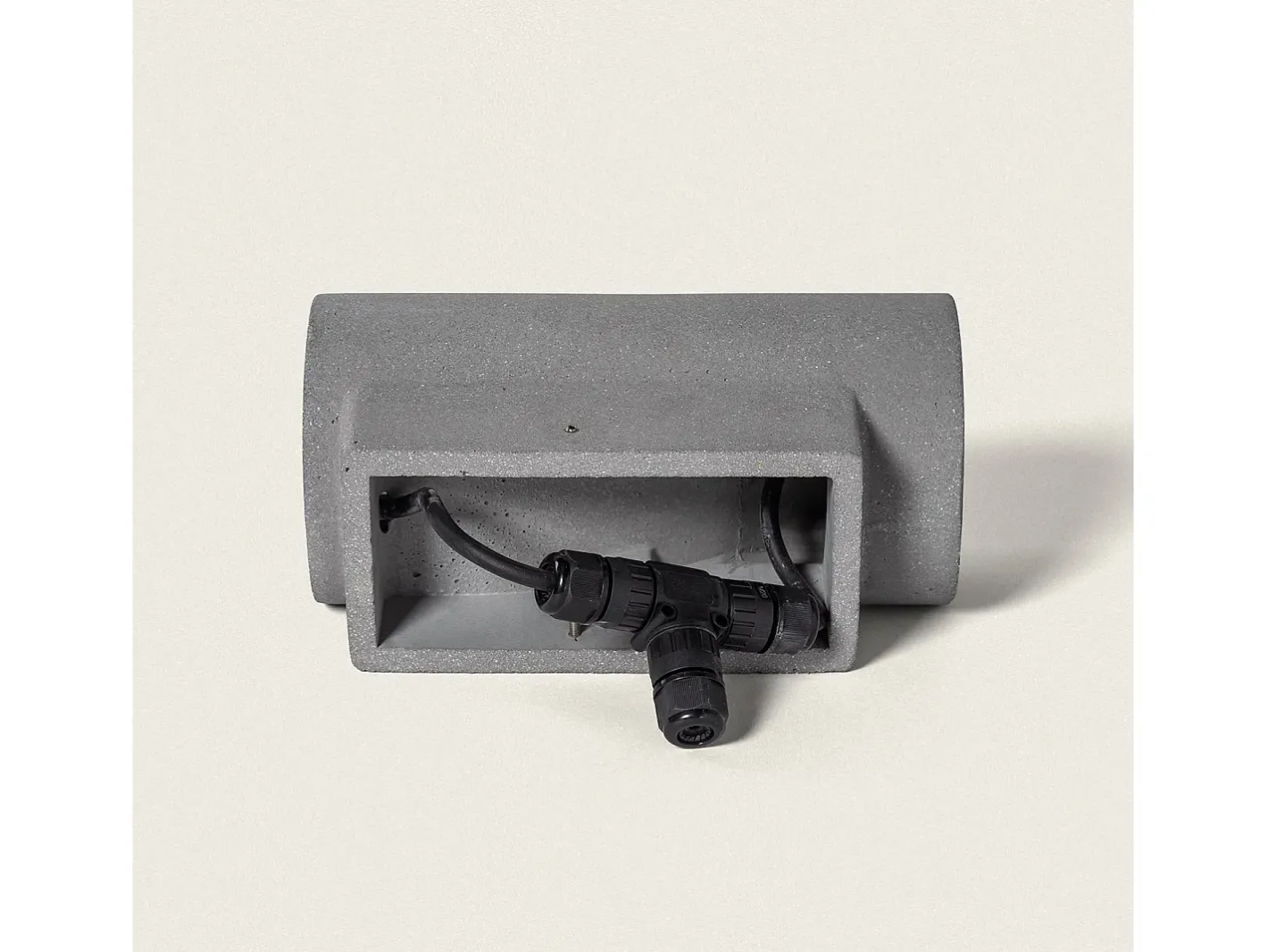Ledkia Iluminación Exterior-Aplique de Pared Exterior LED Regulable 12W Cemento Brinvo Piedra Gris