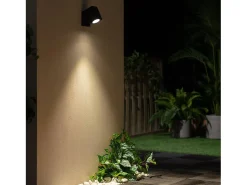 Ledkia Iluminación Exterior-Aplique de Pared Exterior Aluminio Cuadrado Onuba Negro