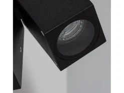 Ledkia Iluminación Exterior-Aplique de Pared Exterior Aluminio Cuadrado Onuba Negro