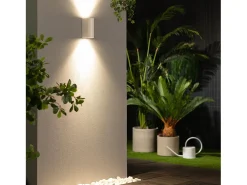 Ledkia Iluminación Exterior-Aplique de Pared Exterior Iluminación Doble Cara Gala Blanco