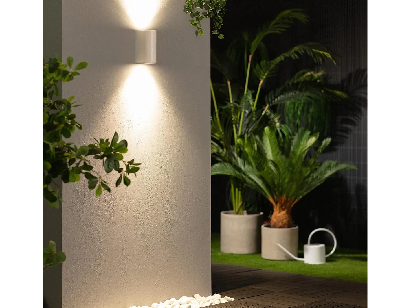 Ledkia Iluminación Exterior-Aplique de Pared Exterior Iluminación Doble Cara Gala Blanco