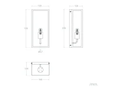 Ledkia Aplique de Pared Exterior Metal y Cristal Zeila Negro