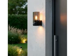 Ledkia Iluminación Exterior-Aplique de Pared Exterior con Sensor PIR Pelly Negro