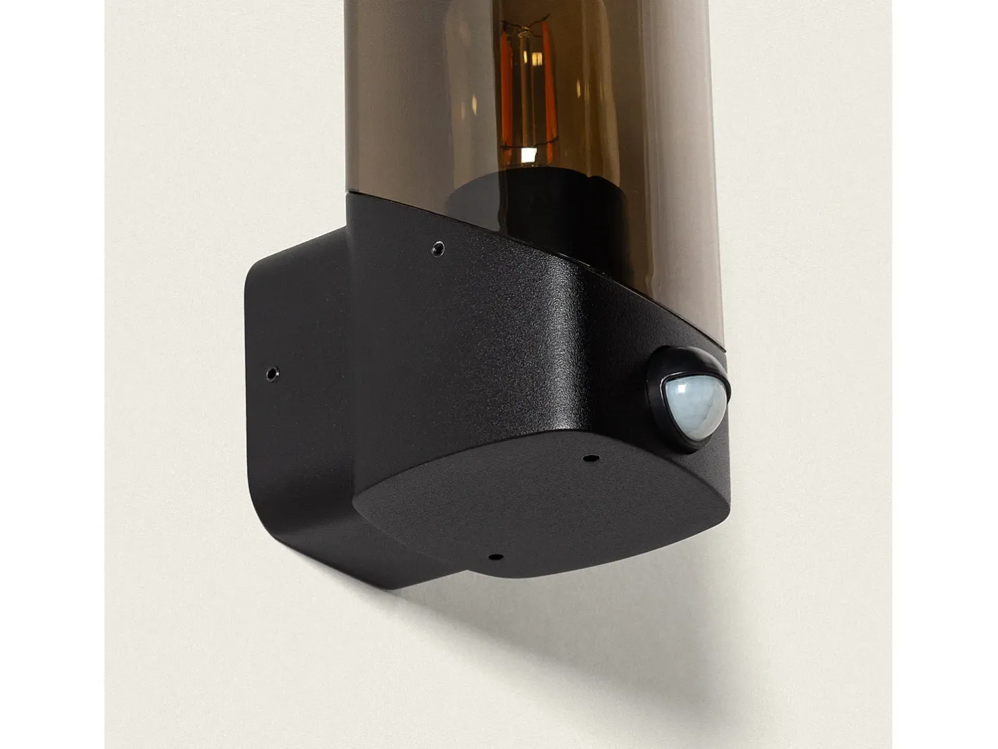 Ledkia Iluminación Exterior-Aplique de Pared Exterior con Sensor PIR Pelly Negro