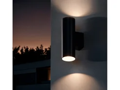 Ledkia Aplique de Pared Exterior Doble Cara Pimlico Antracita Antracita Blanco Best