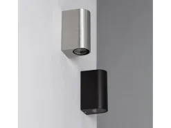 Ledkia Aplique de Pared Exterior Aluminio Iluminación Doble Cara Big Gala Plateado Outlet