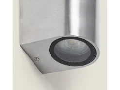 Ledkia Aplique de Pared Exterior Aluminio Iluminación Doble Cara Big Gala Plateado Outlet