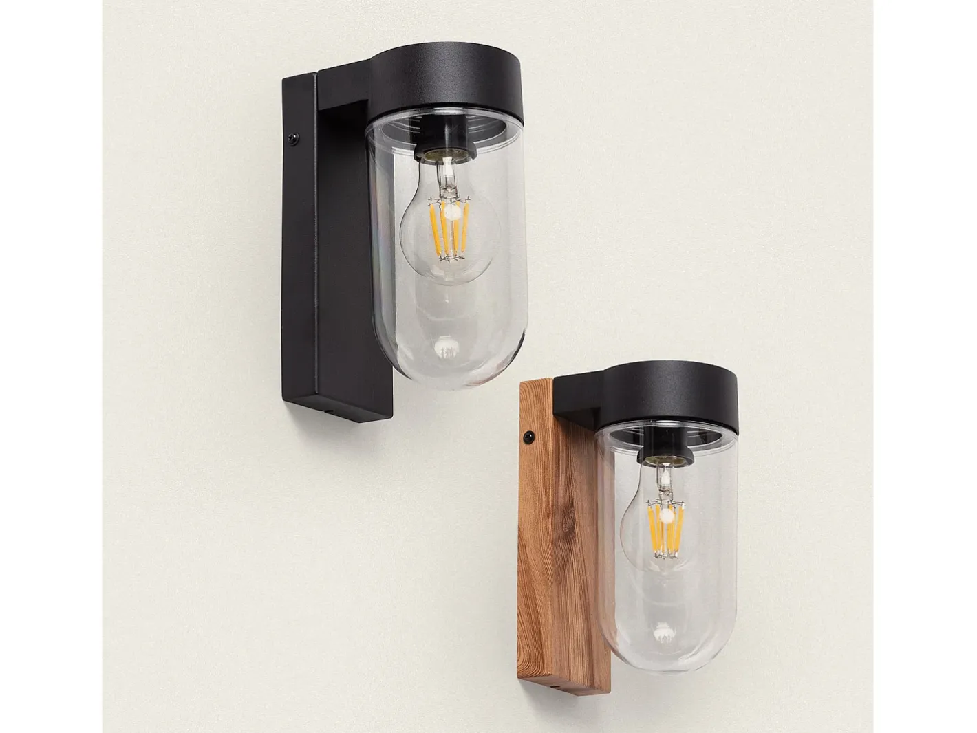 Outlet Ledkia Aplique de Pared Exterior Solar LED 1,5W Aluminio Sentinel Negro