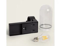 Outlet Ledkia Aplique de Pared Exterior Solar LED 1,5W Aluminio Sentinel Negro