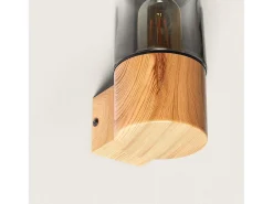 Ledkia Iluminación Exterior-Aplique de Pared Exterior Acero Inoxidable Emley Marrón claro Marru00f3n