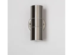 Ledkia Aplique de Pared Exterior Acero Inoxidable Iluminación Doble Cara Satin Plateado Discount