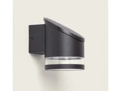 Ledkia Aplique de Pared Exterior Solar LED Aluminio Eddan Negro