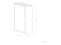 Ledkia Iluminación Exterior-Aplique de Pared Exterior LED 6W de Aluminio Roma 3000K Blanco Cálido Negro