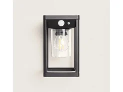 Ledkia Aplique Para Pared-Aplique de Pared Exterior Solar LED 2W Aluminio con Sensor de Movimiento Devah Negro