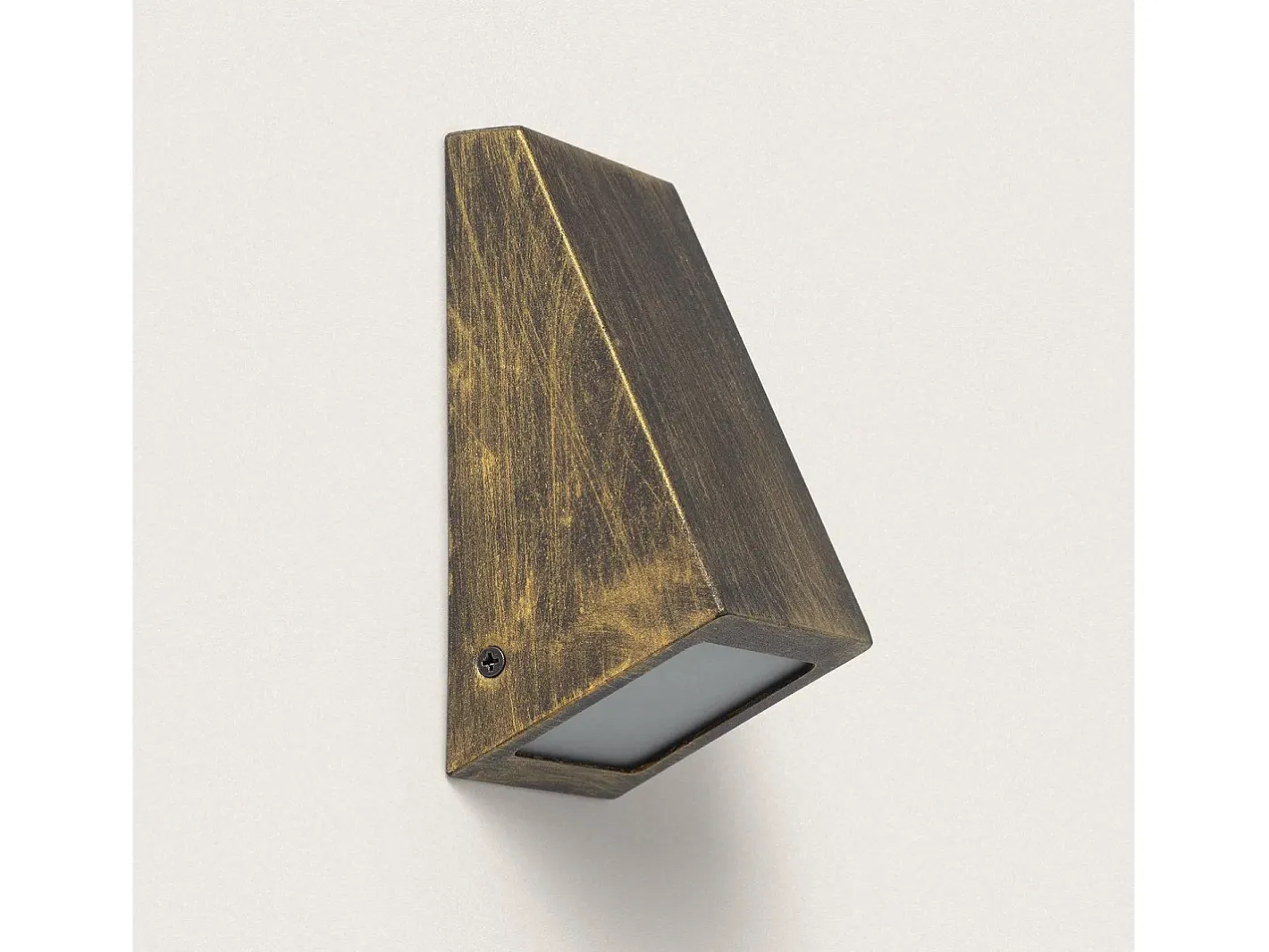 Ledkia Aplique de Pared Exterior Metal y Cristal Ruzafa / Dorado Negro Outlet