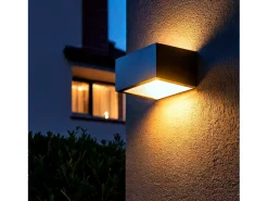 Ledkia Aplique de Pared Exterior LED 9W Aluminio Iluminación Doble Cara CCT Seleccionable Sheffield Antracita Transparente Clearance