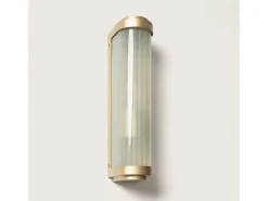 Ledkia Aplique de Pared Exterior Cristal Peridot Dorado Outlet