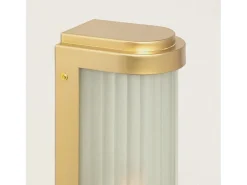 Ledkia Aplique de Pared Exterior Cristal Peridot Dorado Outlet
