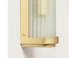 Ledkia Aplique de Pared Exterior Cristal Peridot Dorado Outlet