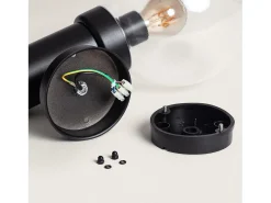 Ledkia Aplique de Pared Exterior Acero Inoxidable con Sensor PIR Optic Negro New