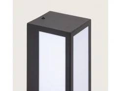 Ledkia Iluminación Exterior-Aplique de Pared Exterior Acero Inoxidable con Detector de Movimiento Gakom Opal Negro