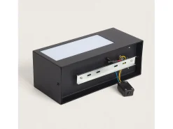 Ledkia Iluminación Exterior-Aplique de Pared Exterior Acero Inoxidable con Detector de Movimiento Gakom Opal Negro