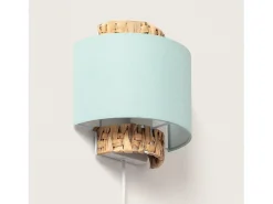 Ledkia Aplique Para Pared-Aplique de Pared Fibras Naturales Orleans Celadón Verde
