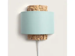 Ledkia Aplique Para Pared-Aplique de Pared Fibras Naturales Orleans Celadón Verde