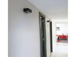 Aplique de pared IONA estilo moderno - L. 18 cm - LED SMD 13W- 1200lm y 3000K - aluminio y - IP44 Negro Online