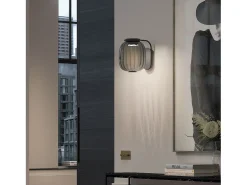 Hot Aplique de pared KRISTA estilo clásico - LED SMD AC 10W - 830lm y 2700K - pantalla cristal ø18,3 cm - acero y Verde