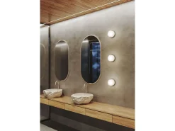 Clearance Aplique de pared LED Beneito Faure Oma de 8 W, IP65, interruptor CCT 2000 K/2800 K/4000 K, aplique vintage de aluminio, Blanco