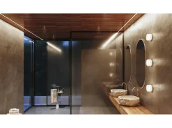 Clearance Aplique de pared LED Beneito Faure Oma de 8 W, IP65, interruptor CCT 2000 K/2800 K/4000 K, aplique vintage de aluminio, Blanco