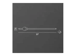 Aplique de pared LED CLOCK en aluminio 20W 3000K Perenz 97 cm Negro Clearance