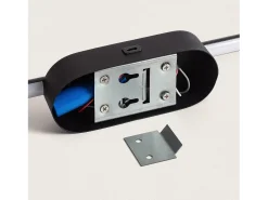 Ledkia Aplique Para Pared-Aplique de Pared LED con Batería USB Recargable Metal Aura Negro