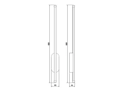 Ledkia Aplique Para Pared-Aplique de Pared LED con Batería USB Recargable Metal Aura Negro
