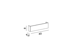 Hot Aplique de pared LED de 12 W, pintable en yeso mate, 3000 K, 960 lm, difusor coloreable - Perenz - Blanco