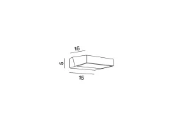New Aplique de pared LED Giro - 14 W, 3000 K, regulable 340°, 1120 lm, IP54, 15 x 5 x 16 cm, claro - Perenz Gris