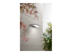 New Aplique de pared LED Giro - 14 W, 3000 K, regulable 340°, 1120 lm, IP54, 15 x 5 x 16 cm, claro - Perenz Gris
