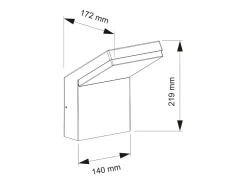 Aplique de pared LED IP54 18W Neo XL Negro 2200K/2700K/3000K Encendido/Apagado Blanco Sale