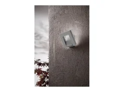 New Aplique de pared LED Leva de 12 W, temperatura de color de 3000 K a 4000 K, ángulo ajustable de 340°, 960 lm, IP54, color cemento - Perenz Gris