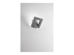 New Aplique de pared LED Leva de 12 W, temperatura de color de 3000 K a 4000 K, ángulo ajustable de 340°, 960 lm, IP54, color cemento - Perenz Gris