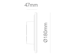 Aplique Para Pared-Aplique de pared LED Mac Wall de 15 W con interruptor CCT, 2700 K/3200 K/4000 K, aluminio, 360 grados - Beneito & Faure Blanco