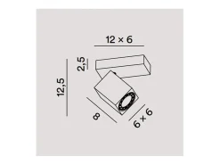 Aplique Para Pared-Aplique de pared LED ODDY orientable cuadrado 1xGu10 Perenz Blanco
