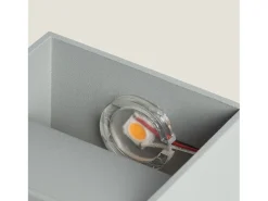 Discount Ledkia Aplique de Pared LED 6W de Aluminio Iluminación Doble Cara Lico Gris Claro 3000K Blanco Cálido Negro