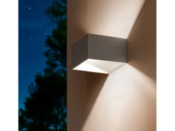Discount Ledkia Aplique de Pared LED 6W de Aluminio Iluminación Doble Cara Lico Gris Claro 3000K Blanco Cálido Negro